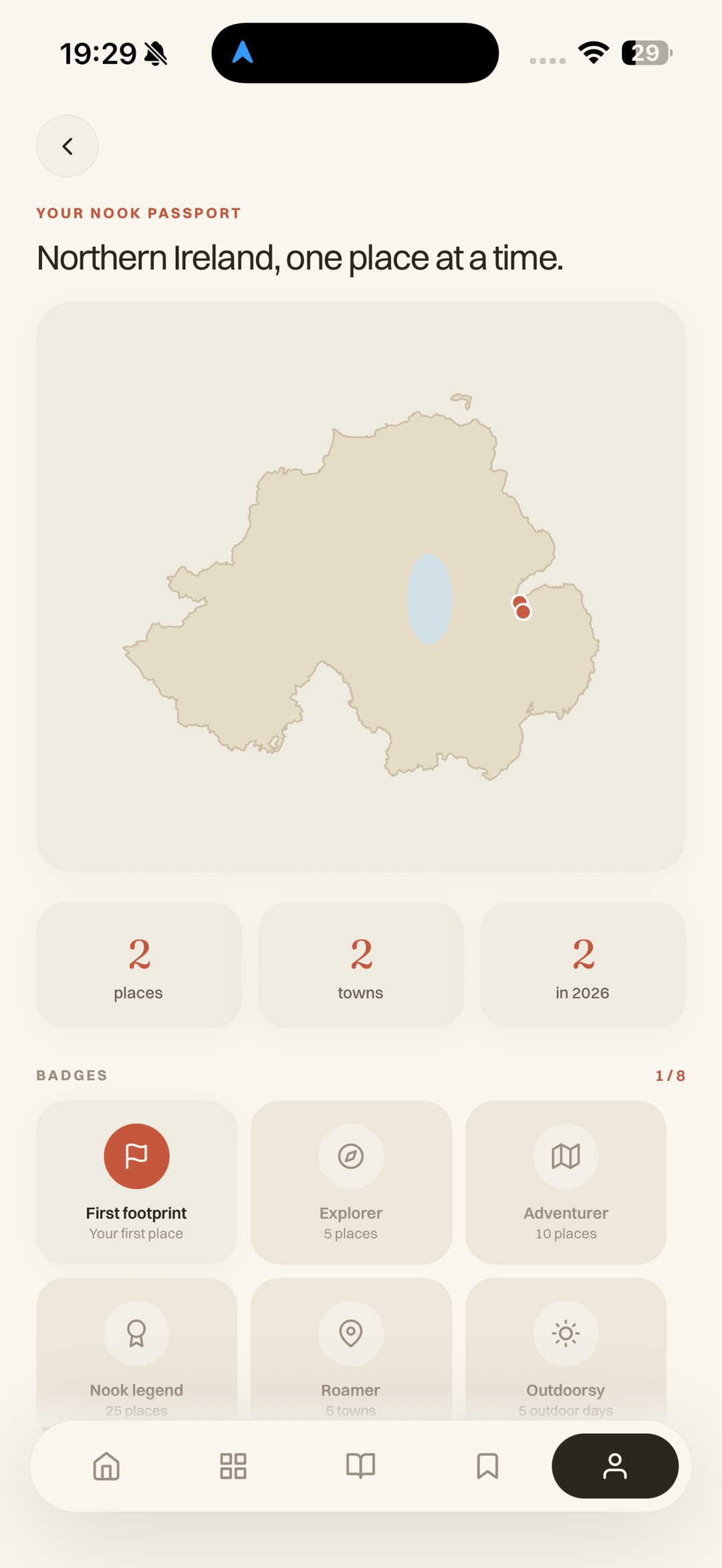 Your Nook passport of Northern Ireland
