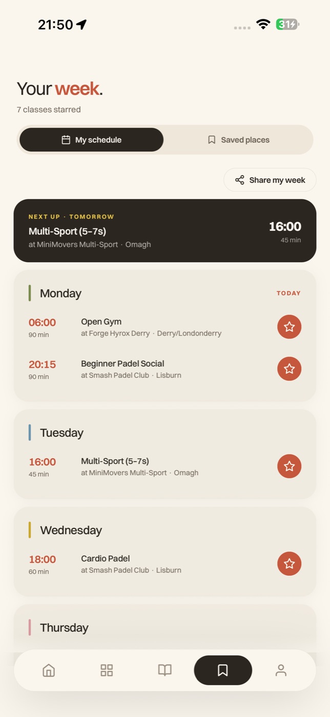 Your week planner
